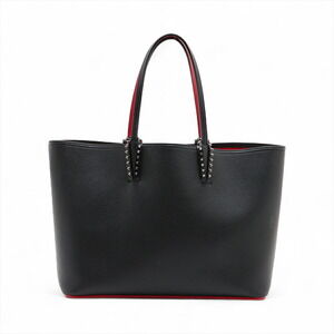 Christian Louboutin Spike Studs Cabata Leather Tote Bag Black